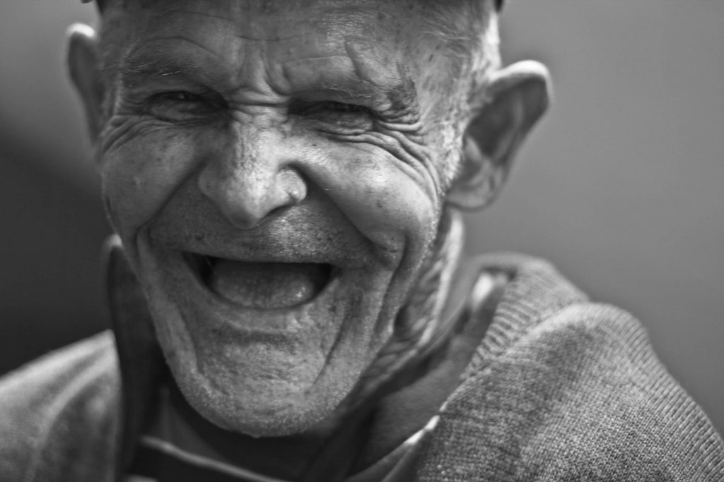 happy old man