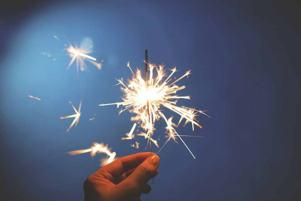 sparkler for the new year