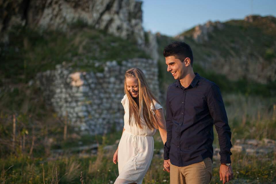 couple walking together outside