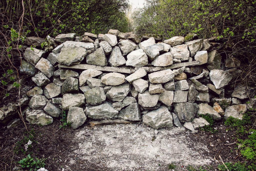 barrier made from stones